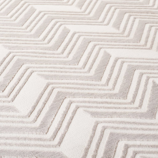 Safavieh Lrl Chevron Runner Rug Power Loomed Polyester Neutral Ivory Beige Hallway Accent 6'-7" x 6'-7" LRL1175B-7SQ