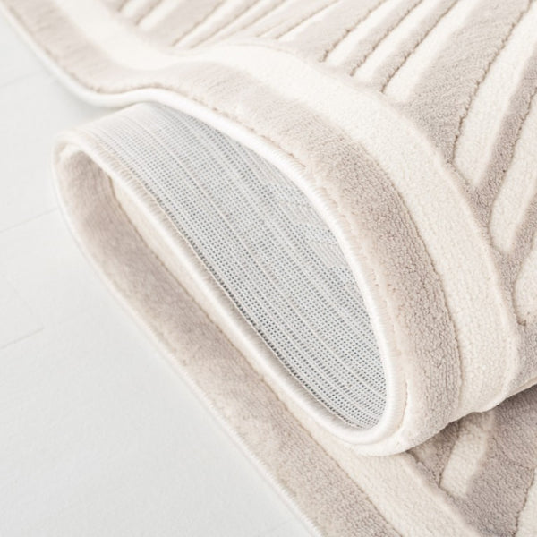 Safavieh Lrl Chevron Runner Rug Power Loomed Polyester Neutral Ivory Beige Hallway Accent 6'-7" x 6'-7" LRL1175B-7SQ