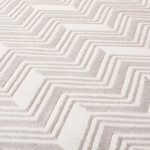 Safavieh Lrl Chevron Runner Rug Power Loomed Polyester Neutral Ivory Beige Hallway Accent 8'-0" x 10'-0" LRL1175B-8