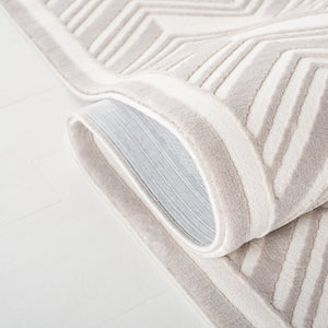 Safavieh Lrl Chevron Runner Rug Power Loomed Polyester Neutral Ivory Beige Hallway Accent 8'-0" x 10'-0" LRL1175B-8