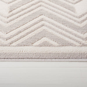 Safavieh Lrl Chevron Runner Rug Power Loomed Polyester Neutral Ivory Beige Hallway Accent 9'-0" x 12'-0" LRL1175B-9