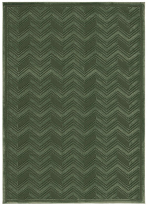 Safavieh Lrl Bolton Chevron Area Rug Power Loomed Polyester Plush Pile for Modern Interiors 5' x 7' LRL1175W-5