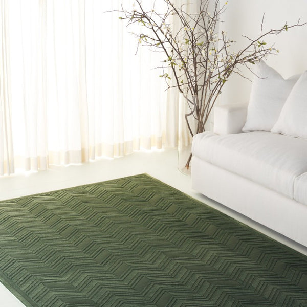 Safavieh Lrl Bolton Chevron Area Rug Power Loomed Polyester Plush Pile for Modern Interiors 6'7" x 8'6" LRL1175W-6