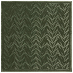 Safavieh Lrl Bolton Chevron Area Rug Power Loomed Polyester Plush Pile for Modern Interiors 6'7" x 6'7" LRL1175W-7SQ