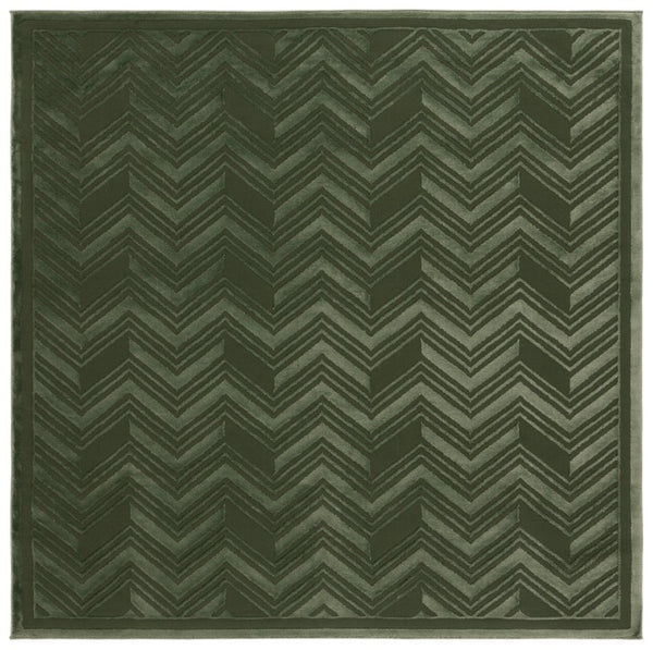Safavieh Lrl Bolton Chevron Area Rug Power Loomed Polyester Plush Pile for Modern Interiors 6'7" x 6'7" LRL1175W-7SQ