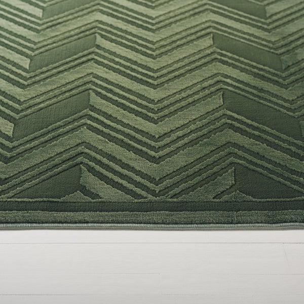 Safavieh Lrl Bolton Chevron Area Rug Power Loomed Polyester Plush Pile for Modern Interiors 9' x 12' LRL1175W-9