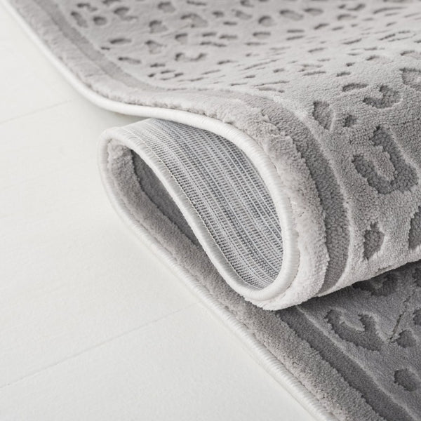 Safavieh Lrl Abstract Grey Tonal Area Rug Power Loomed Polyester for Modern Living Spaces 6'-7" x 8'-6" LRL1176F-6