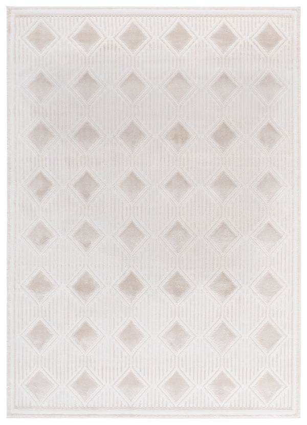 Safavieh Lrl Kimberley Ivory/Beige 5X7 Modern Geometric Area Rug – Plush 1/2" Polyester, Power-Loomed Turkey Durable Elegance LRL1177B-28