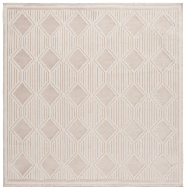 Safavieh Lrl Kimberley Power Loomed Polyester Area Rug Neutral Ivory Beige Modern Living Room 6'-7" x 6'-7" LRL1177B-7SQ
