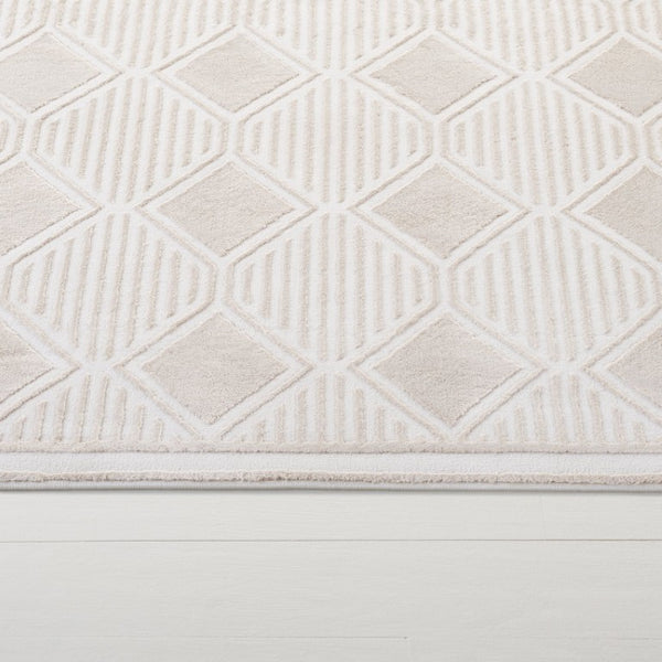 Safavieh Lrl Kimberley Power Loomed Polyester Area Rug Neutral Ivory Beige Modern Living Room 6'-7" x 6'-7" LRL1177B-7SQ