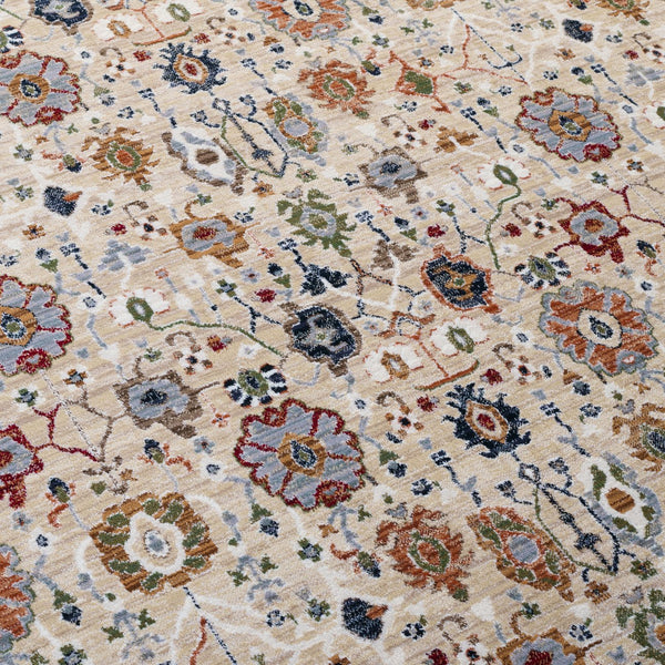 Safavieh Lauren Traditional Power-Loomed Runner Rug In Beige And Grey-Rust; Durable Low-Profile, Stain-Resistant Elegance 2'-0" x 8'-0" LRL1182B-28