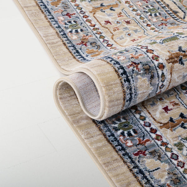 Safavieh Lauren Traditional Power-Loomed 9X12 Beige Grey-Rust Area Rug — Low Pile, Durable, Easy Care 9'-0" x 13'-0" LRL1182B-9