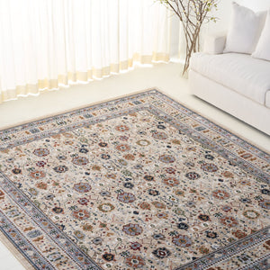 Safavieh Lauren Traditional Power-Loomed Runner Rug In Beige And Grey-Rust; Durable Low-Profile, Stain-Resistant Elegance 2'-0" x 8'-0" LRL1182B-28