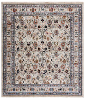 Safavieh Lauren Traditional Beige Grey-Rust Area Rug, Power-Loomed Turkey, Durable Soft Blend For Living Rooms 5'-3" x 7'-6" LRL1182B-5