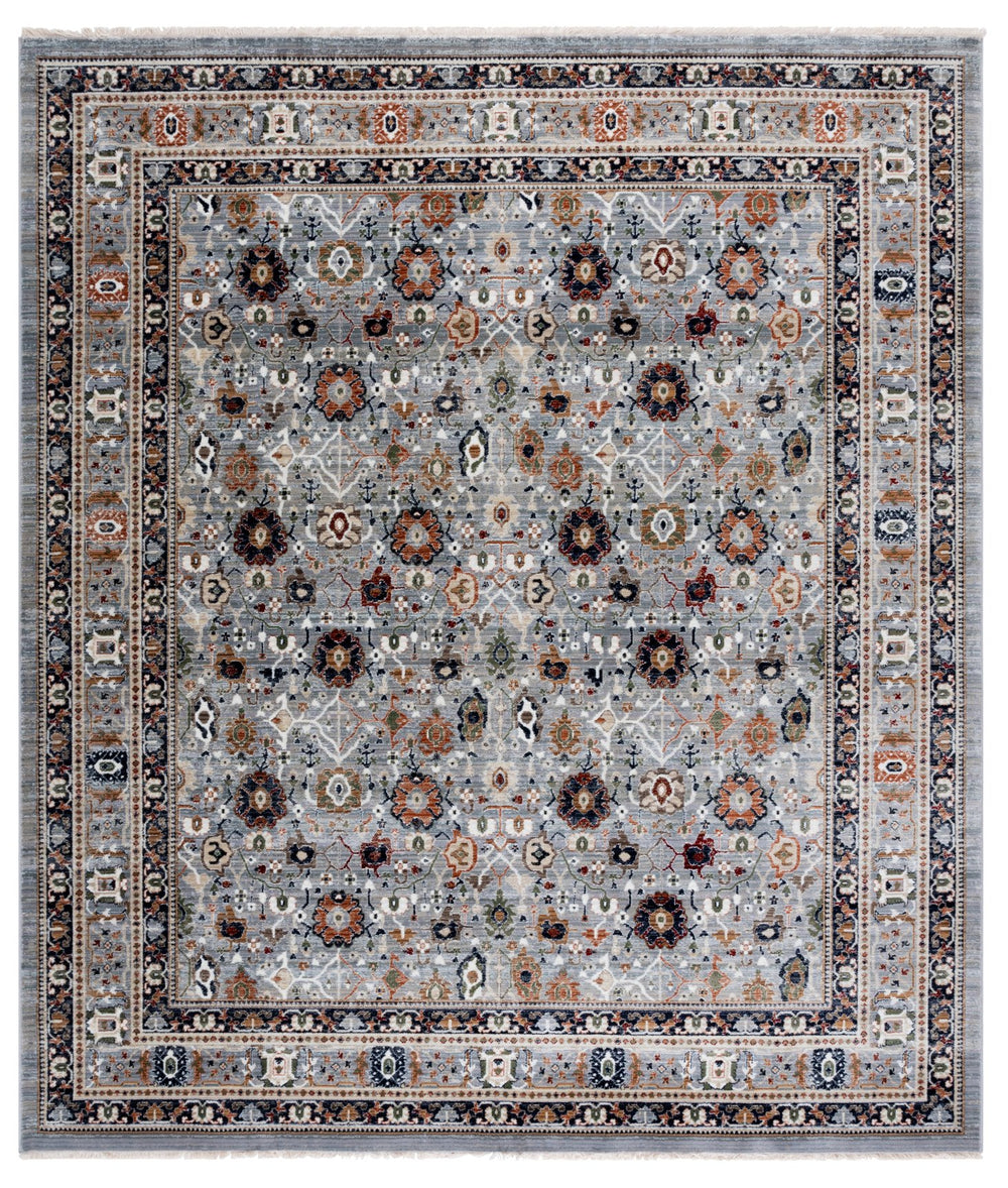 Safavieh Lauren Power-Loomed Runner Rug In Grey & Black-Rust, Oriental-Traditional Motif, Durable Low-Profile Finish 2'-0" x 8'-0" LRL1182F-28