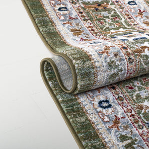 Safavieh Lauren Traditional Oriental Area Rug In Green Grey Rust Tones, Low-Profile Durable Power-Loomed Rug 9'-0" x 13'-0" LRL1182Y-9