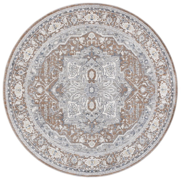 Safavieh Lauren Ralph Traditional Medallion Polyester Runner Rug for Hallways 6'-7" x 6'-7" - Round LRL1270B-7R