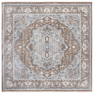 Safavieh Lauren Ralph Traditional Medallion Polyester Runner Rug for Hallways 6'-7" x 6'-7" - Square LRL1270B-7SQ