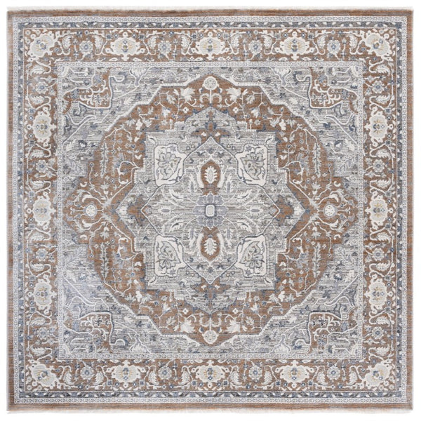 Safavieh Lauren Ralph Traditional Medallion Polyester Runner Rug for Hallways 6'-7" x 6'-7" - Square LRL1270B-7SQ