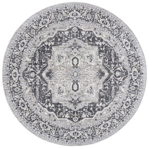 Safavieh Lauren Ralph Clover Floral Turkish Runner Rug with Ornamental Borders for Hallways 6'-7" x 6'-7" Round LRL1270H-7R