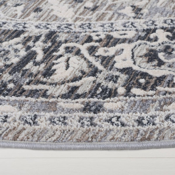 Safavieh Lauren Ralph Clover Floral Turkish Runner Rug with Ornamental Borders for Hallways 6'-7" x 6'-7" Round LRL1270H-7R