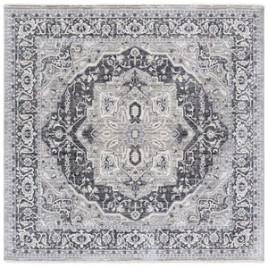 Safavieh Lauren Ralph Clover Floral Turkish Runner Rug with Ornamental Borders for Hallways 6'-7" x 6'-7" Square LRL1270H-7SQ