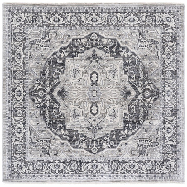 Safavieh Lauren Ralph Clover Floral Turkish Runner Rug with Ornamental Borders for Hallways 6'-7" x 6'-7" Square LRL1270H-7SQ