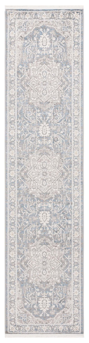 Safavieh Lauren Ralph Traditional Polyester Runner Rug for Hallways and Entryways in Blue Grey 2'-0" x 8'-0" LRL1270M-28