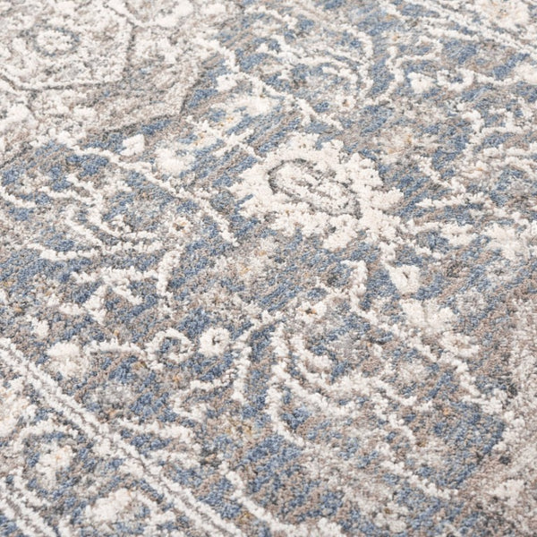 Safavieh Lauren Ralph Traditional Polyester Runner Rug for Hallways and Entryways in Blue Grey 5'-0" x 7'-0" LRL1270M-5