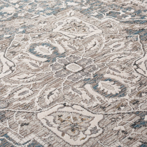Safavieh Lauren Ralph Traditional Polyester Runner Rug for Hallways and Entryways in Blue Grey 5'-0" x 7'-0" LRL1270M-5