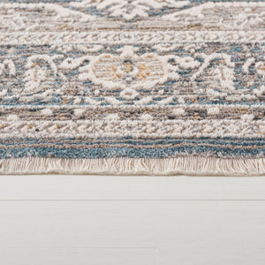 Safavieh Lauren Ralph Traditional Polyester Runner Rug for Hallways and Entryways in Blue Grey 5'-0" x 7'-0" LRL1270M-5