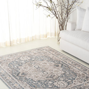 Safavieh Lauren Ralph Traditional Polyester Runner Rug for Hallways and Entryways in Blue Grey 6'-3" x 8'-9" LRL1270M-6