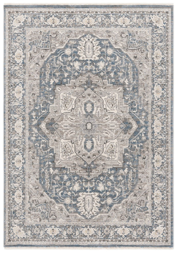 Safavieh Lauren Ralph Traditional Polyester Runner Rug for Hallways and Entryways in Blue Grey 6'-3" x 8'-9" LRL1270M-6