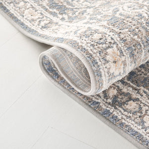Safavieh Lauren Ralph Traditional Polyester Runner Rug for Hallways and Entryways in Blue Grey 6'-7" x 6'-7" Square LRL1270M-7SQ