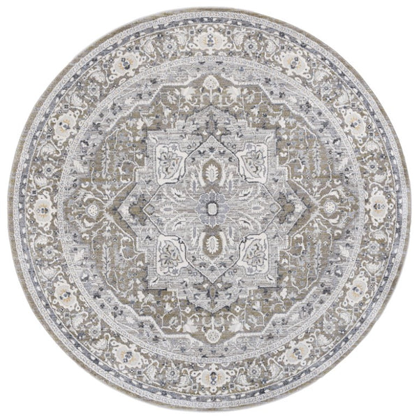 Safavieh Lauren Ralph Power-Loomed Polyester Runner Rug for Hallways and Entryways 6'-7" x 6'-7" Round LRL1270Y-7R