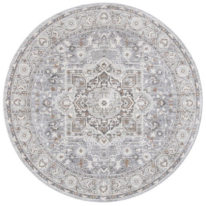 Safavieh Lauren Ralph Clover Medallion Runner Rug Traditional Floral Polyester Hallway Accent 6'-7" x 6'-7" (Round) LRL1272F-7R