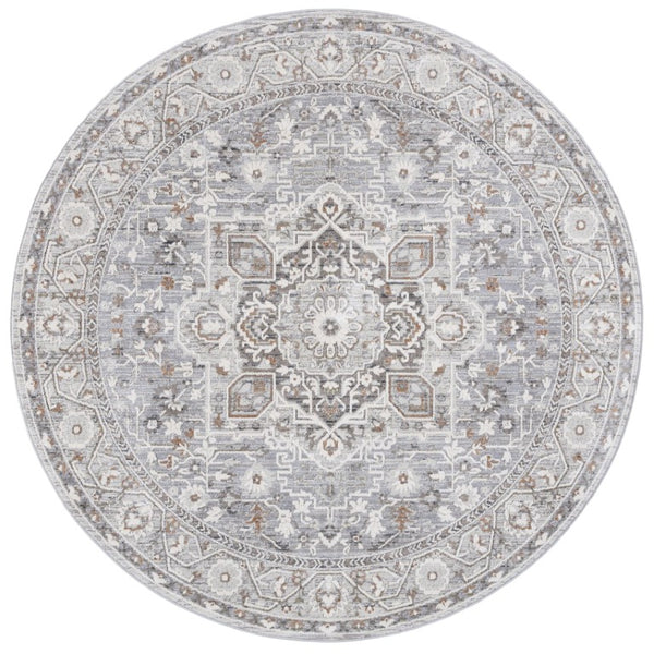 Safavieh Lauren Ralph Clover Medallion Runner Rug Traditional Floral Polyester Hallway Accent 6'-7" x 6'-7" (Round) LRL1272F-7R