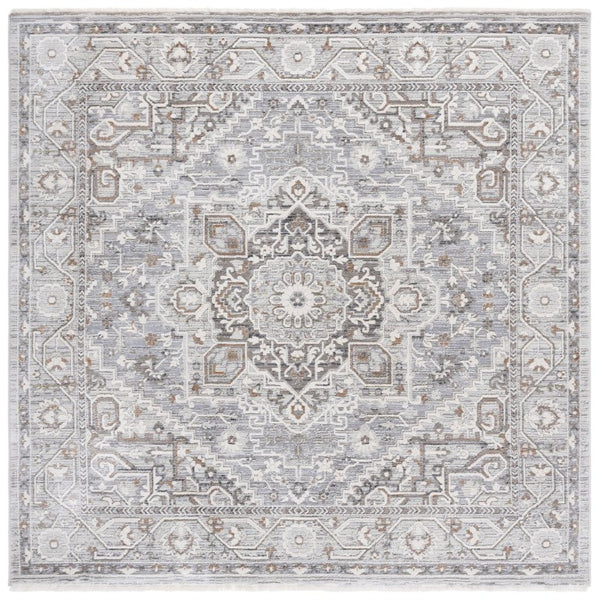 Safavieh Lauren Ralph Clover Medallion Runner Rug Traditional Floral Polyester Hallway Accent 6'-7" x 6'-7" (Square) LRL1272F-7SQ
