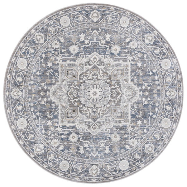 Safavieh Lauren Ralph Polyester Runner Rug Traditional Pattern for Hallways and Entryways 6'-7" x 6'-7" Round LRL1272M-7R