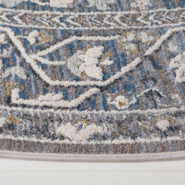 Safavieh Lauren Ralph Polyester Runner Rug Traditional Pattern for Hallways and Entryways 6'-7" x 6'-7" Round LRL1272M-7R