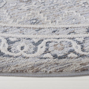 Safavieh Lauren Ralph Clover Floral Runner Rug Polyester Heritage Hallway Accent in Grey 6'-7" x 6'-7" (Round) LRL1274F-7R