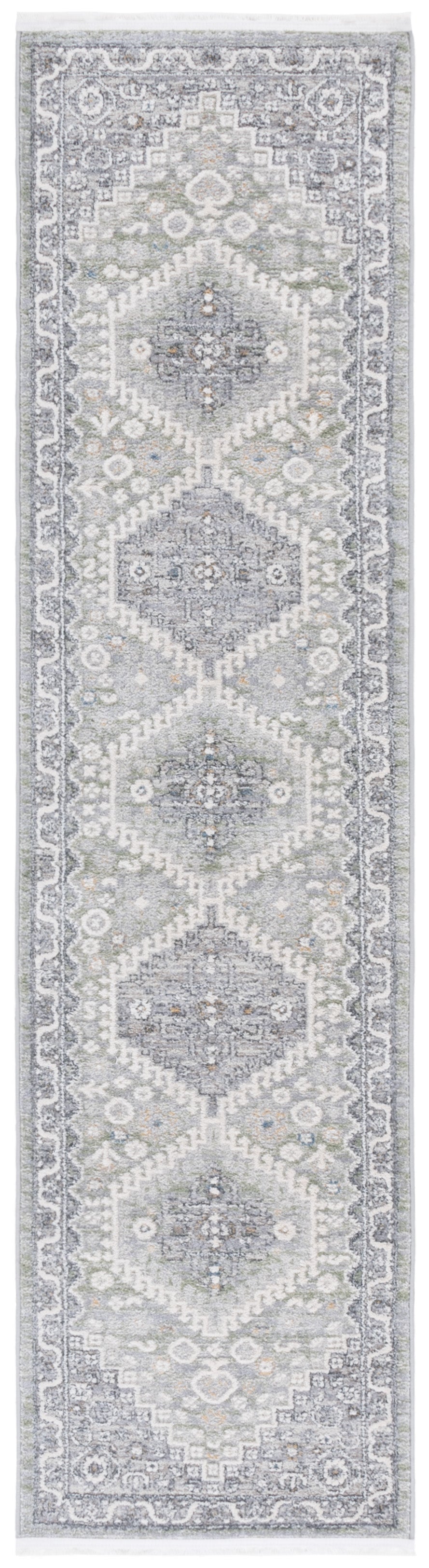 Safavieh Lauren Ralph Lauren Clover Area Rug In Soft Grey And Sage, Low-Profile 3/8" Pile, Timeless Style 5'-0" x 7'-0" LRL1274W-5