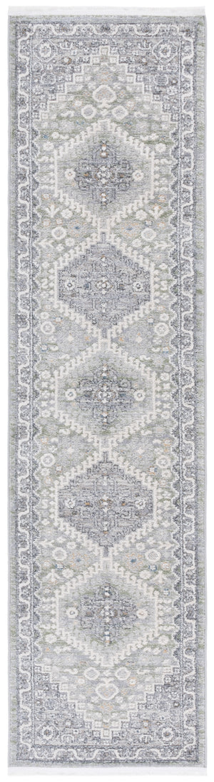 Safavieh Lauren Ralph Lauren Clover Area Rug In Soft Grey And Sage, Low-Profile 3/8" Pile, Timeless Style 5'-0" x 7'-0" LRL1274W-5