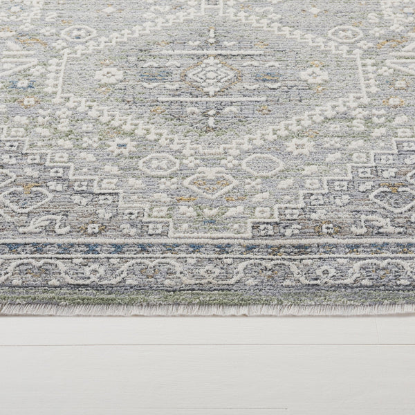 Safavieh Lauren Ralph Lauren Clover Area Rug In Soft Grey And Sage, Low-Profile 3/8" Pile, Timeless Style 5'-0" x 7'-0" LRL1274W-5