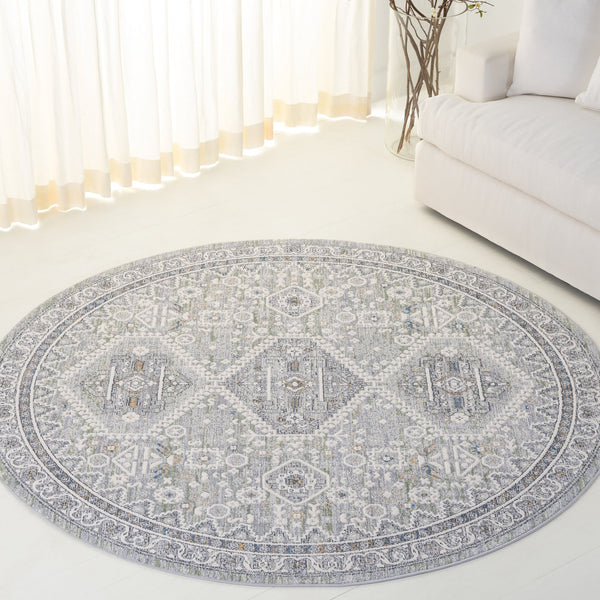Safavieh Lauren Elegant Clover Area Rug 9X12 Grey Sage Power-Loomed Turkish Low-Profile Durable Design 9'-0" x 12'-0" LRL1274W-9