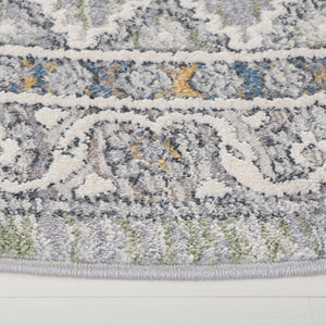 Safavieh Lauren Ralph Clover Traditional Motif Polyester Runner Rug for Hallways and Entryways 6'-7" x 6'-7" Round LRL1274W-7R