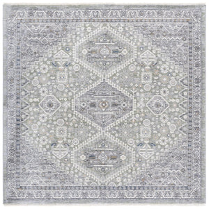 Safavieh Lauren Ralph Clover Traditional Motif Polyester Runner Rug for Hallways and Entryways 6'-7" x 6'-7" Square LRL1274W-7SQ
