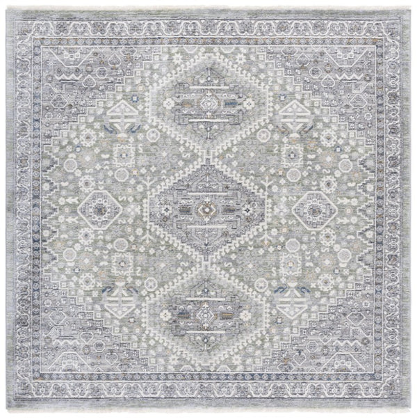 Safavieh Lauren Ralph Clover Traditional Motif Polyester Runner Rug for Hallways and Entryways 6'-7" x 6'-7" Square LRL1274W-7SQ