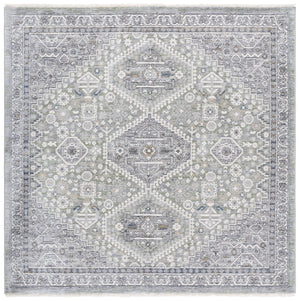 Safavieh Lauren Ralph Lauren Clover Area Rug In Soft Grey And Sage, Low-Profile 3/8" Pile, Timeless Style 5'-0" x 7'-0" LRL1274W-5