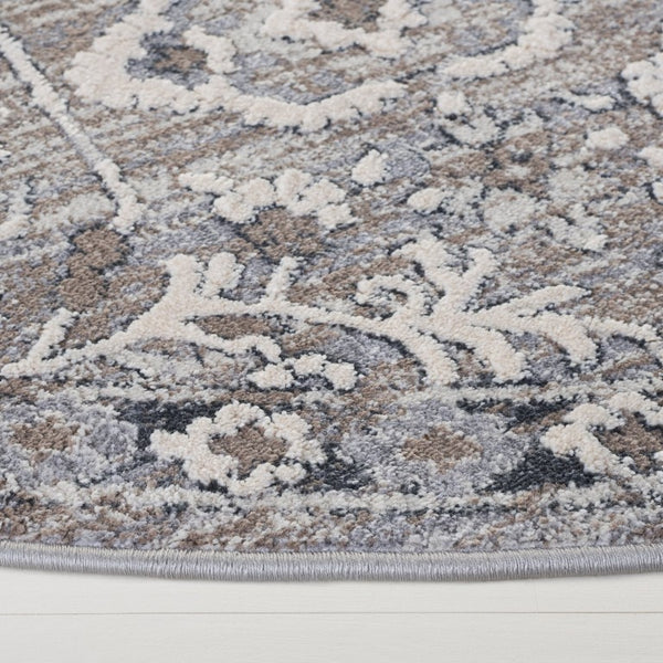 Safavieh Lauren Ralph Clover Ornate Floral Polyester Runner Rug for Hallways and Entryways 6'-7" x 6'-7" (Round) LRL1276F-7R